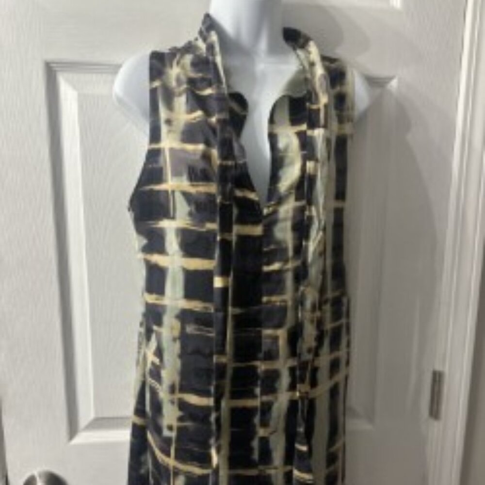 Sleeveless Sheath Neck-Tie Dress